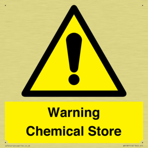 Warning Chemical Store